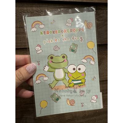 pickles the frog青蛙 × SANRIO大眼蛙聯名明信片 現貨
